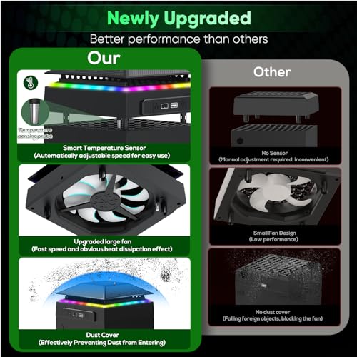 Upgraded Cooling Fan for Xbox Series X Console, Gorixer AI Control