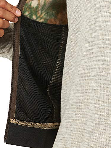 ATG by Wrangler Men's Fleece Bomber Vest, Realtree Edge/turkish Coffee, 3X/Tall