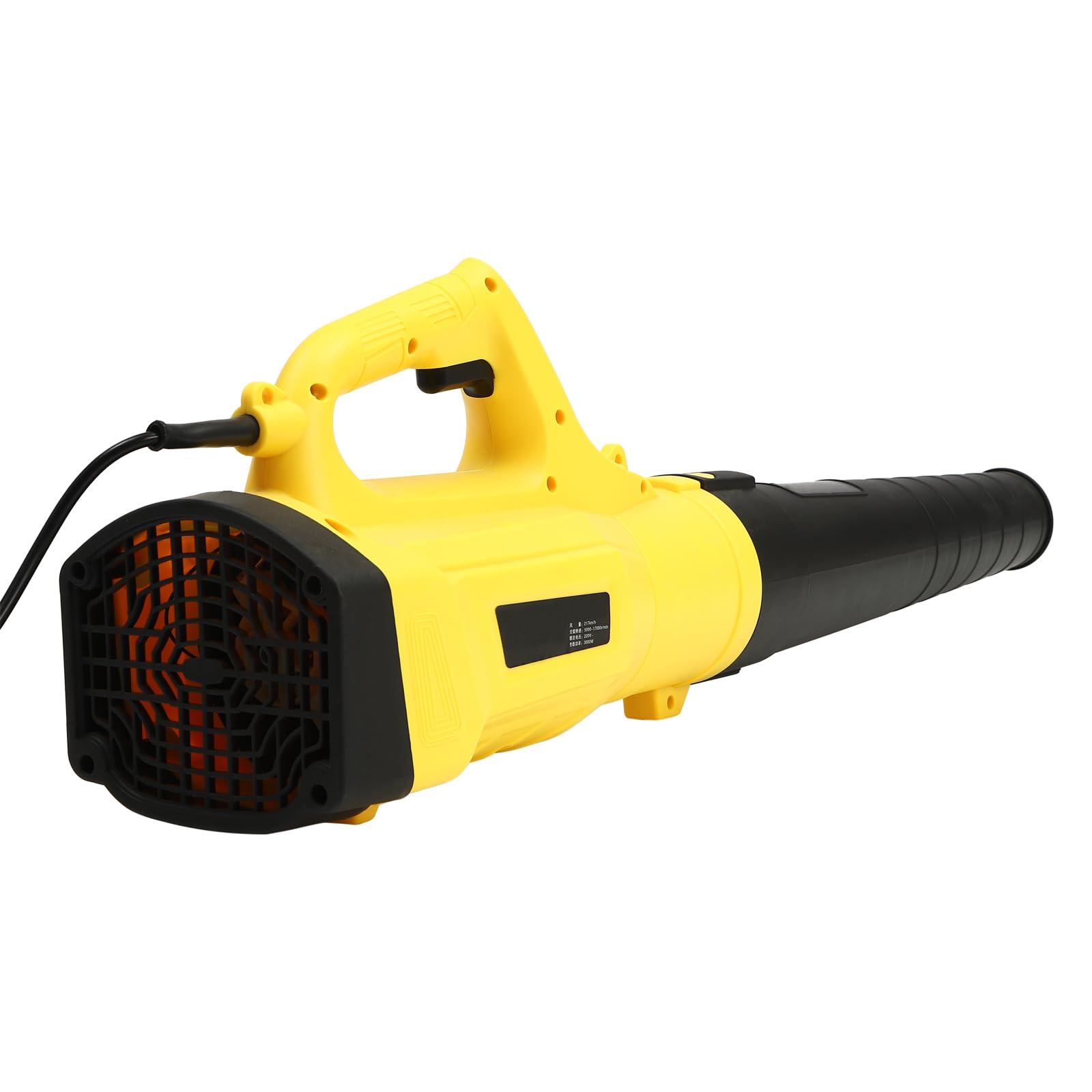 Soffiatore per foglie, elettrico, aspiratore per foglie da giardino, velocità di soffiaggio 217 km/h, 220 V, aspiratore elettrico, regolazione a 6 marce, per cortili, giardini, strade su prati