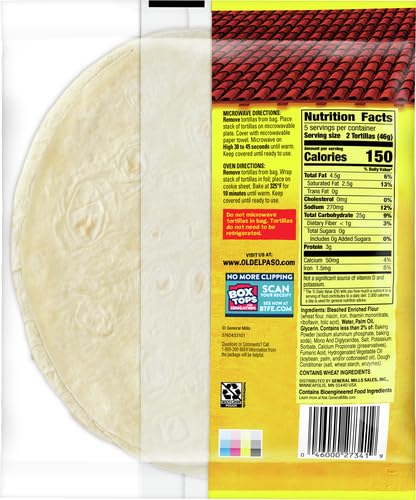 Old El Paso Flour Tortillas for Soft Tacos and Fajitas Meal Prep 10 Ct 8 2 oz — view 2