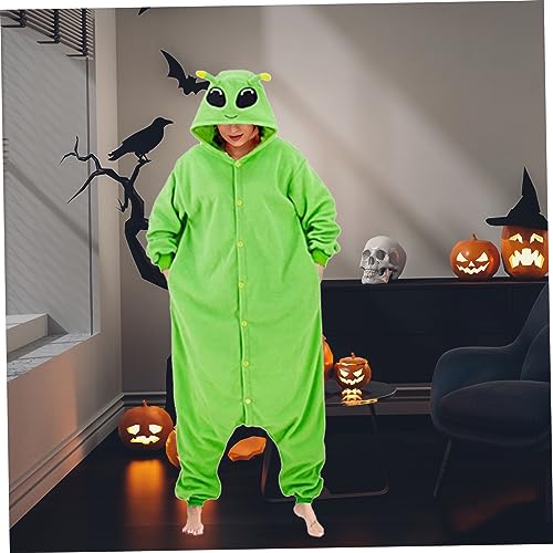 Pijama de una pieza con diseño de alienígena con botón frontal 3