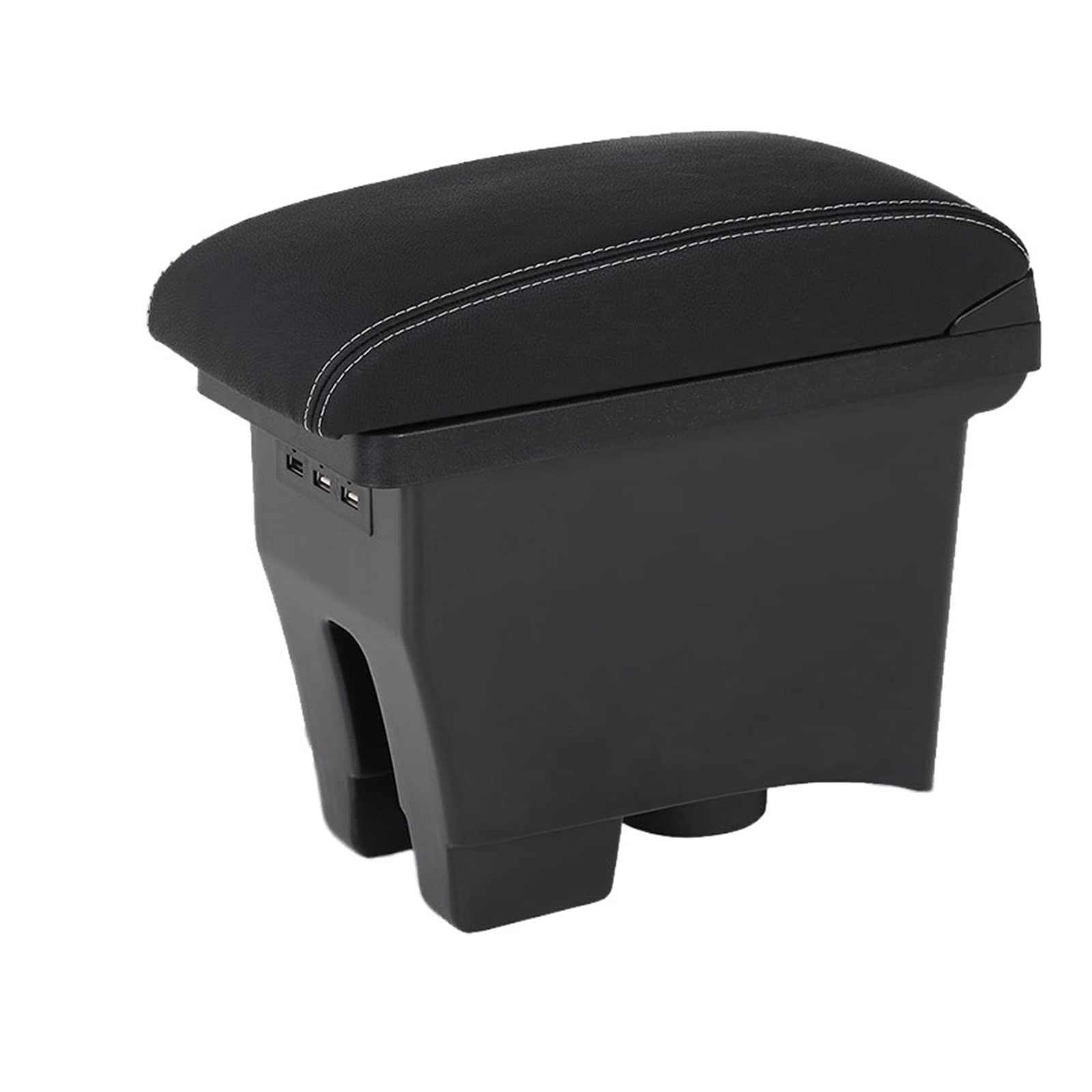 For VW For POLO Mk5 6R For Vento 2012-2018 Car Armrest Box Center Storage Box Car Accessories Retrofit(B3 Black Corium)
