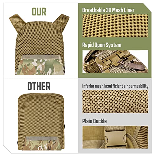 Image of GFIRE Tactical Vest, Quick Release Lightweight Breathable Vest for Training
