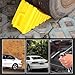 YIFAIIX Wheel Stopper, 2 Pack Wheel Chock with Carrying Handle, Tire Chocks for Car, Travel Trailers, RV, Truck, 3500kg Load Capacity, Bright Yellow Color