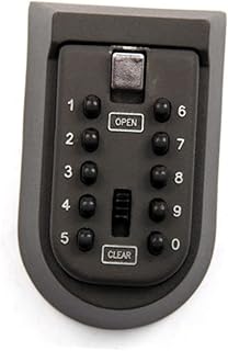 Tofficu Box Key Holder Lock Box Wall Mount Lock Box Portable Lock Box Lock Boxes for Keys Wall Mount Key Lock Box Wall Mount Key Box Wall Lock Box for Keys Black Button Key Box