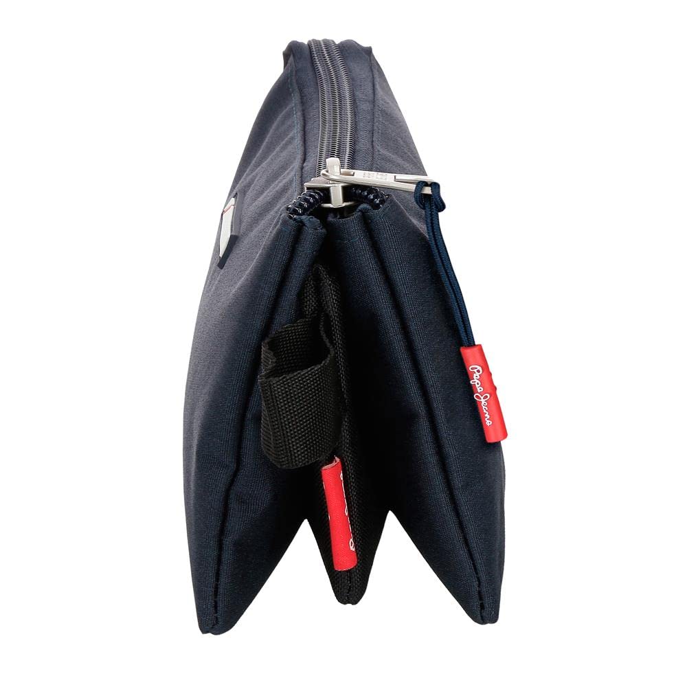 Pepe Jeans Dikran Triple Case Blue 22x12x5 cm Polyester, Blue, Triple Case - Image 2