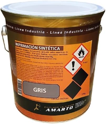 Synthetic Anti-Corrosion Primer for Metal, Steel or Wood (5 kg, Red)