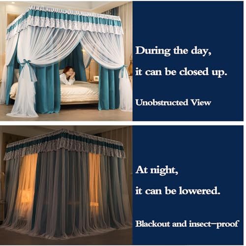 Cortinas de cama con dosel de doble capa confeccionadas para alta decoración 6