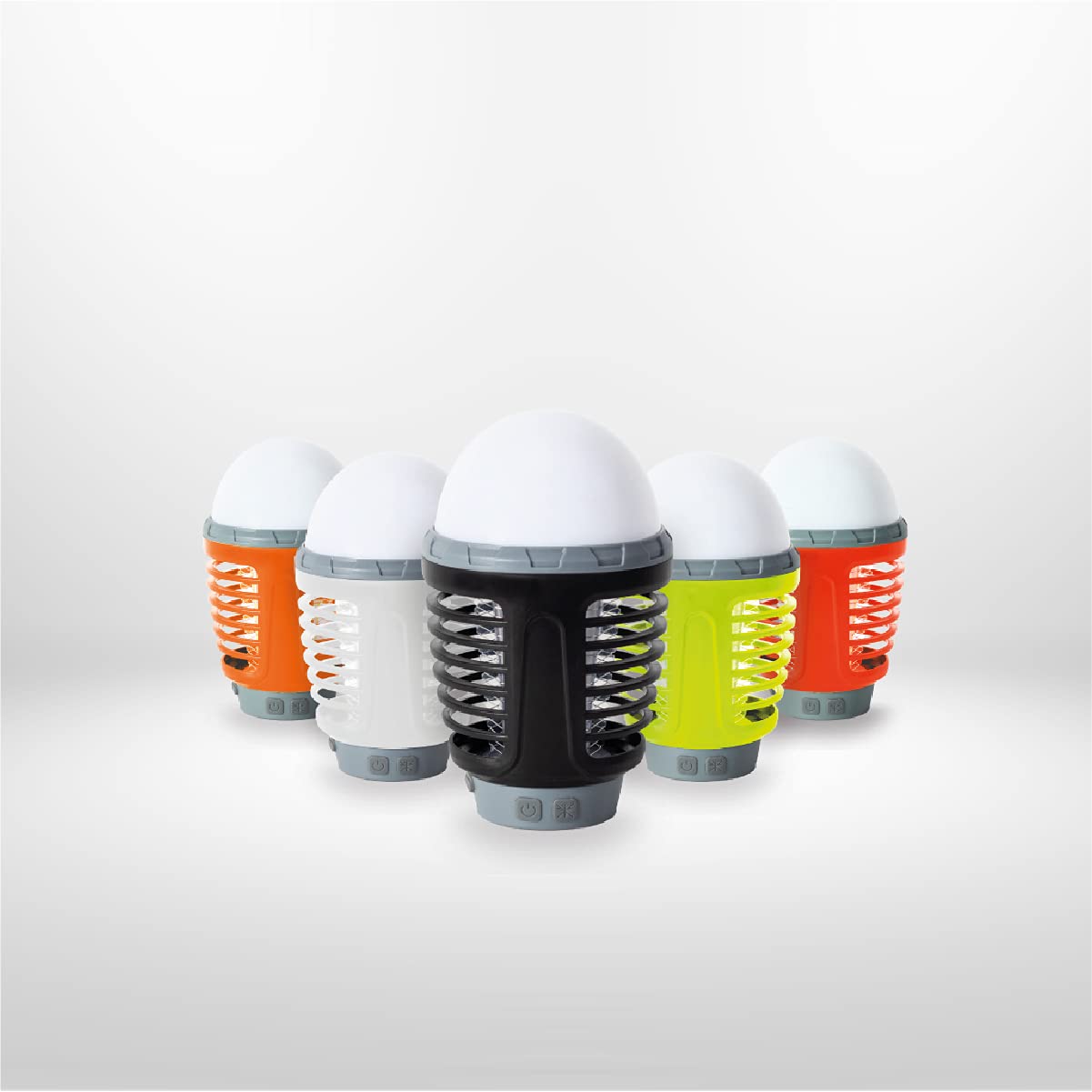 Mosquito Light Bulb - Lámpara Anti Mosquitos, Batería Recargable USB 1800 mAh, Función 2 en 1 , Soporte Magnético y Gancho para Colgar, Camping, Uso Interior y Exterior Lavable Waterproof IP67, Negro