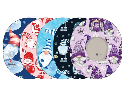 Glucomart Dexcom G7 Adhesive Patches No-Lift Woven Dexcom G7 Tape Christmas Dexcom Overpatch 5-Pack Waterproof Dexcom Patches Dexcom Tape Dexcom G7 Accessories Overlay Patch CGM Patch CGM Tape