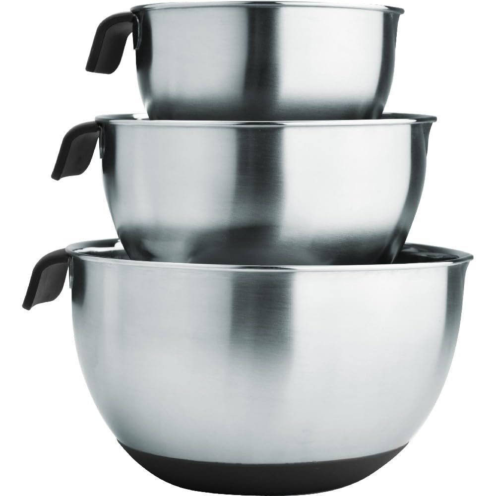 Nerthus FIH 1380 Set 3 Rührschüsseln Küche Backen Teig und Lebensmittel zubereiten