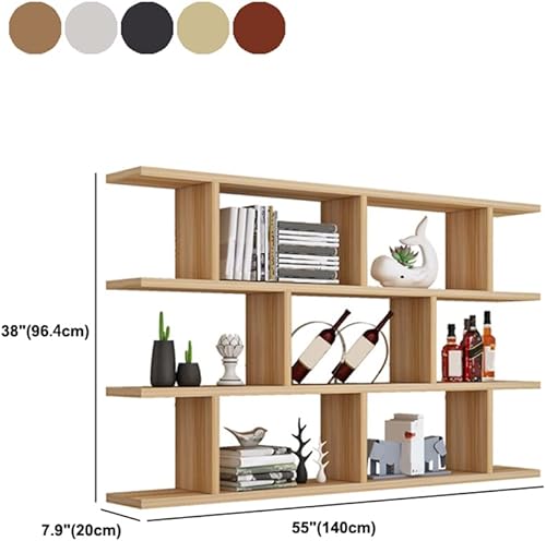 Miniatura 2 de LITFAD Estantería flotante de madera moderna de 3 estantes para almacenamiento en la pared, estante de libros para sala de estar, sala de estudio,