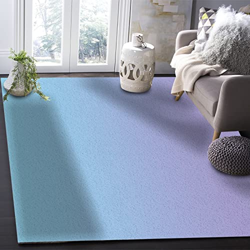 Ombre Area Rug For Bedroom Living Room- Gradient Blue And Lilac Purple Contemporary Floor Carpet Comfy Runner Rug Nursery Playmats Home Decor Mat, #TOP4