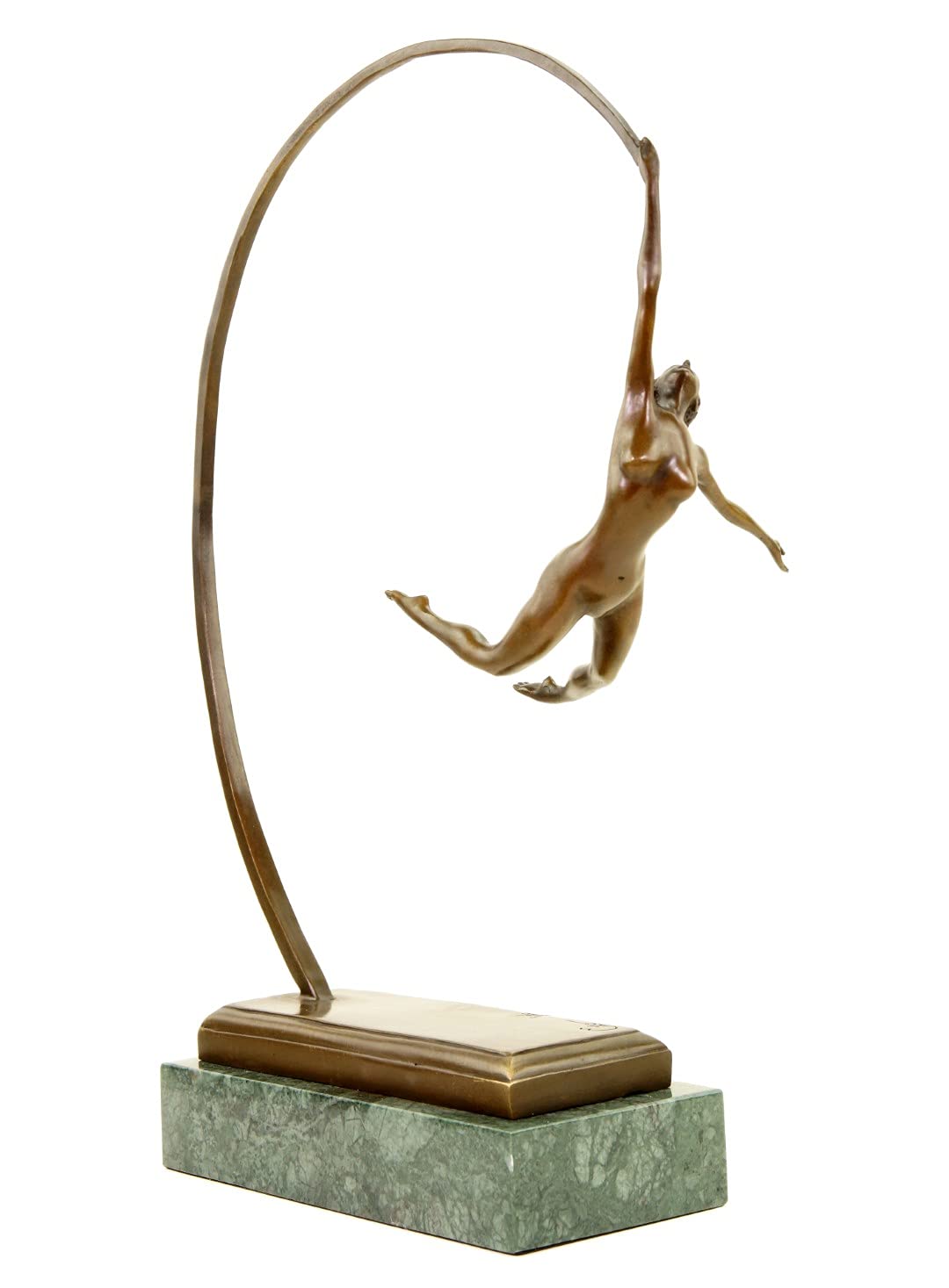 Kunst & Ambiente - Leichtigkeit des Seins - signiert Milo - Limitierte Bronzestatue - limitiert - nummeriert - Frauenakt aus Bronze - braun - Skulpturen online kaufen - Modern Art