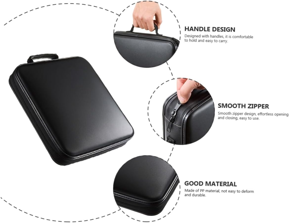 Hemobllo CD Holder, 160 Capacity CD/DVD Case Holder Portable DVD Storage Organizer CD Booklet Binder Wallet