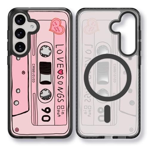 Coque magnétique pour Samsung Galaxy Magsafe avec bande adhésive noir