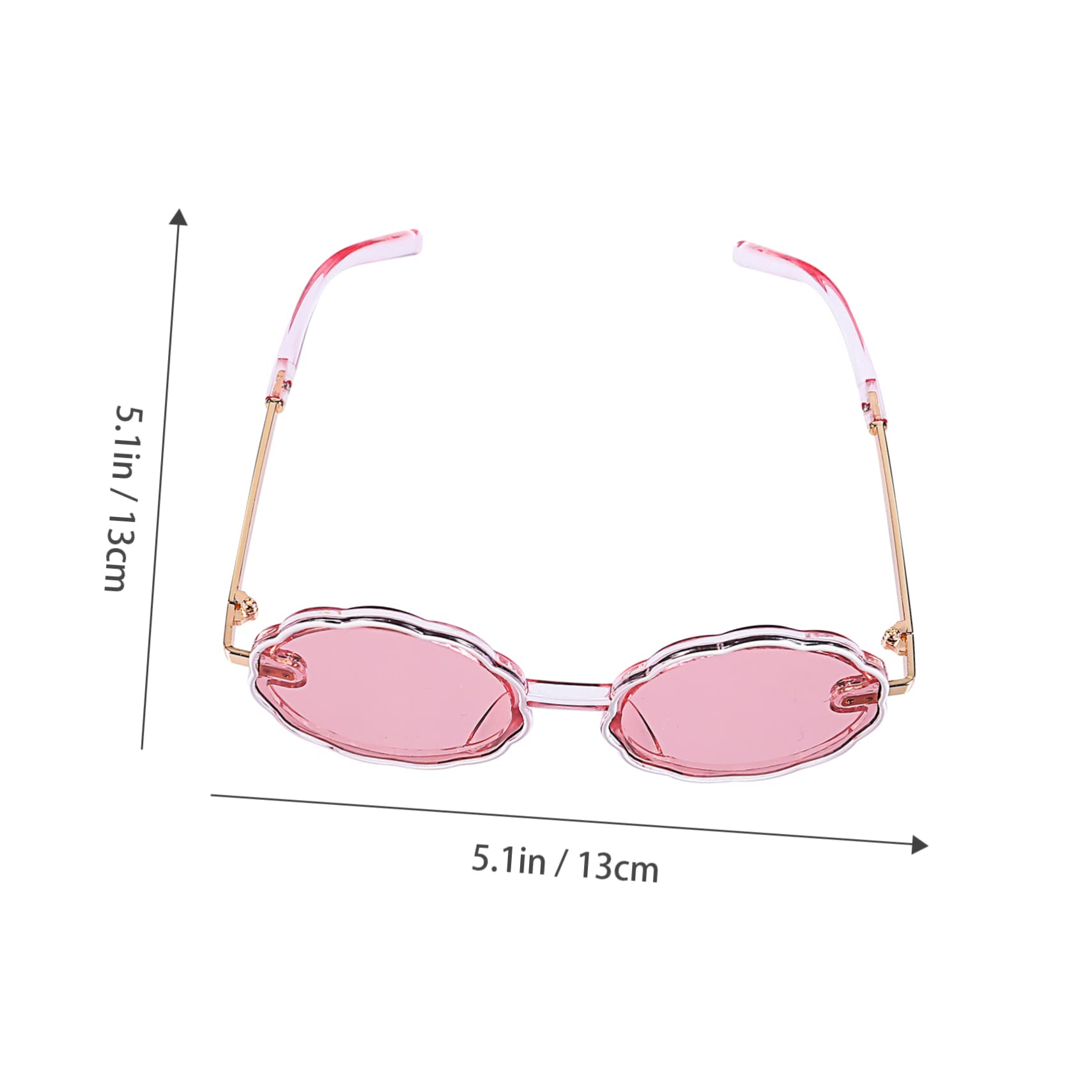 TOVINANNA Round Sunglasses for Boys and Girls Glasses Style Uv400 Protection Flower Frame Beach Party Accessory Comfortable Fit Lightweight for Travel