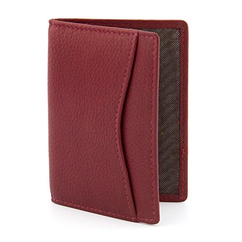 1642 Porta Tarjeta de Cuero NIF/DNI/Carnet de Conducir 5307_17 Rojo