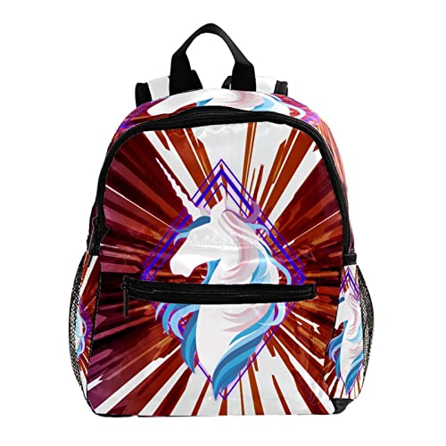 Mini sac à dos licorne rouge pour enfants de 3 à 8 ans idéal pour l'école