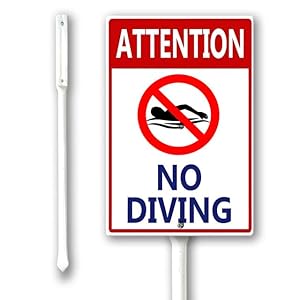 Geroclonup Vintage Pool-Warnschild Aluminium 1 Stück