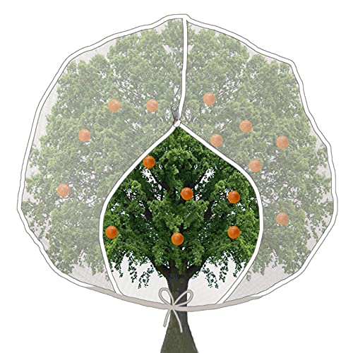 Garden Plant Cover Bird Barrier Netting Mesh with Zipper Large Plant Protection Netting Mesh Bag Garden Netting Plant Net Cover for Plant Tree Fruits Flower Protection,72 x 72 Inch (1 Pack)