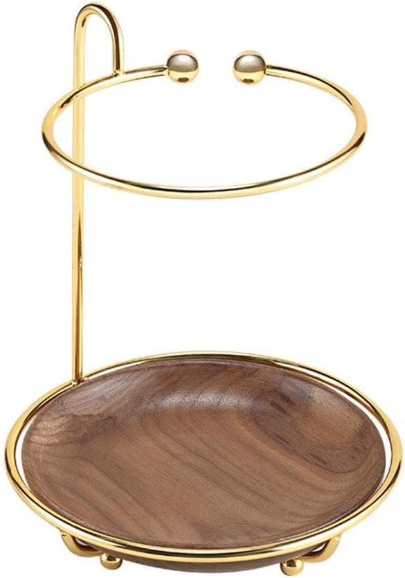 Jewelry Display Storage Rack with Wooden Tray for Earrings Rings Bracelet