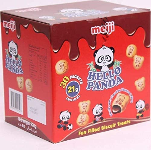 meiji Biscuit Hello Panda Snacks Chocolate, 630 g, Pack of 30