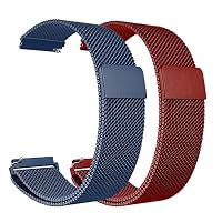 Generale Cinturino Orologio In Acciaio Inossidabile Con Chiusura Magnetica – Sgancio Rapido, 18/20/22/24mm, Confezione Da 2 - 2