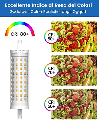 Bonlux Lampadina LED R7s 118mm Luce Fredda 6000K