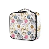 Tamaño de bolsa cosmética: 9.8x8.9x3.6 pulgadas / 25x22.5x9.1 cm