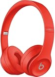 Beats by Dr. Dre Solo3 Wireless On-Ear Headphones - (Citrus Red) (Renewed)