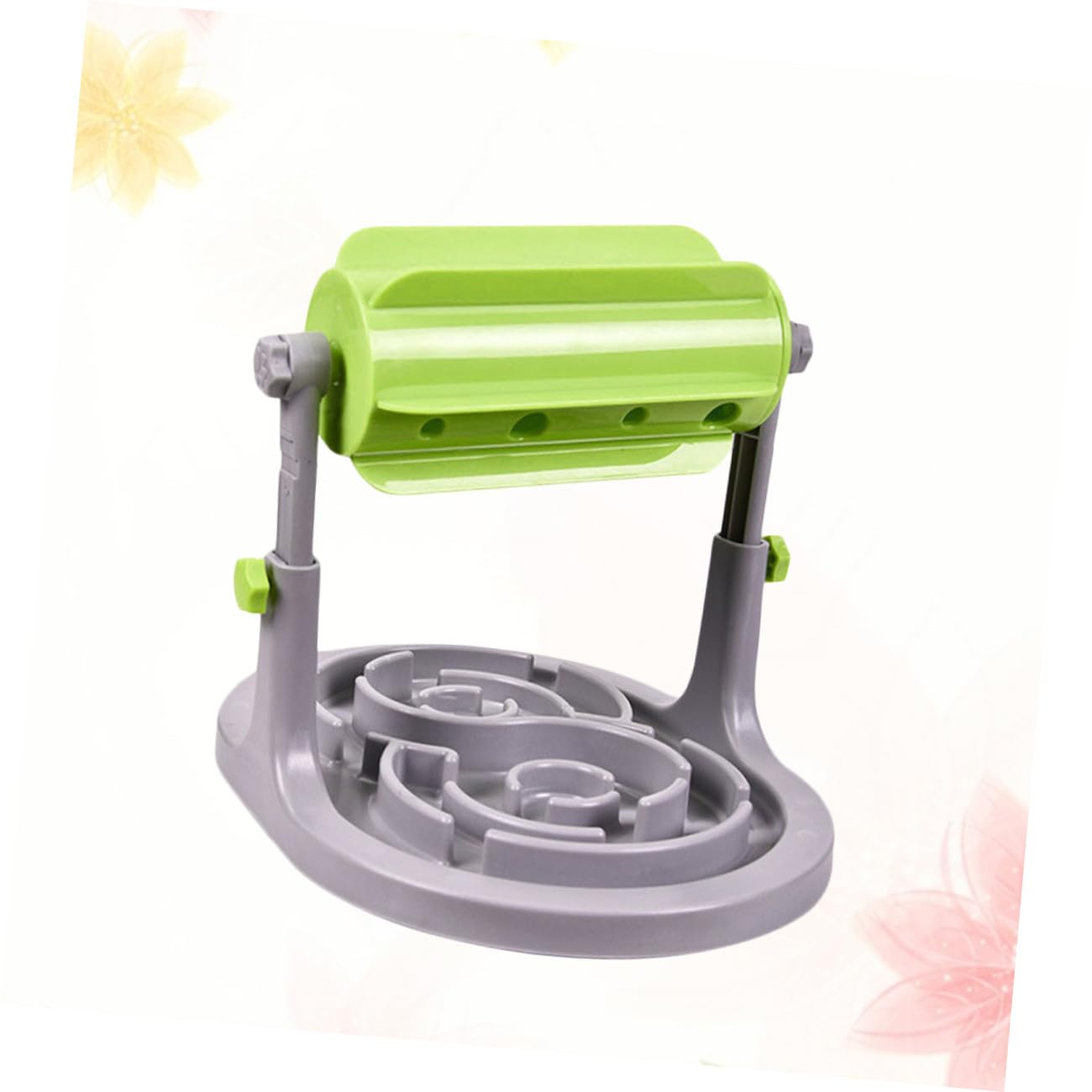 SHINEOFI Dispensador Giratorio de Alimentos para Mascotas Plástico Duradero Dispositivo de Alimentación Lenta con Fuga Controlada Juguete Interactivo Verde para Perros y Conejos