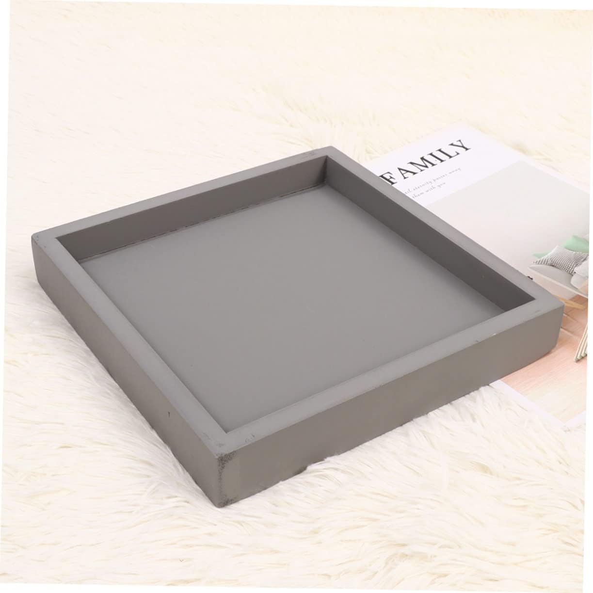 Cabilock Plant Saucer Plastic Plant Tray Flower Pot Saucer for Indoors Accessories Grey Interior 20x20cm