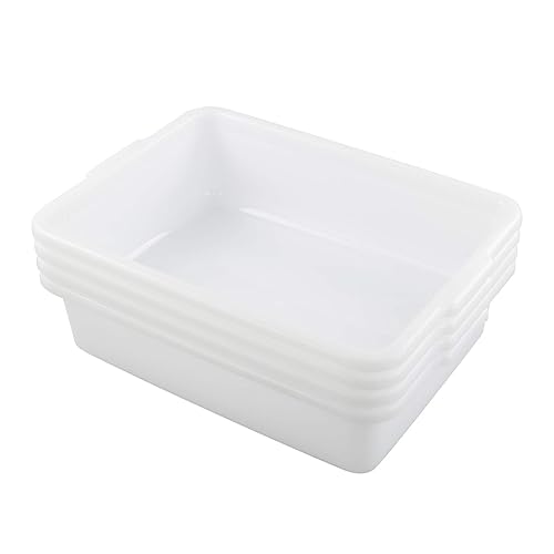 Miniatura 8 de Kiddream Paquete de 4 bolsas de caja de autobús comercial, 13 litros de plástico grande para restaurante, color gris