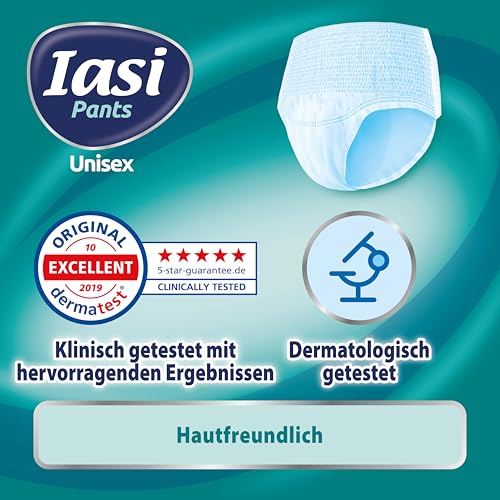 IASI Unisex-Pants mit hohem Schutz, 10 Einweghosen Größe XXL, Saugfähigkeit EXTRA, 10 Stück