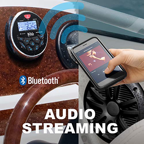 Boss Audio Systems Mckgb350B.6 Weatherproof Marine Gauge Receiver And Speaker Package - Ipx6 Receiver, 6.5 Inch Speakers, Bluetooth Audio, Usb, Mp3, Am/Fm, Noaa Weather Band Tuner, No Cd Player, 1 Pair Black Speakers, One Pair Of 6.5 Inch #TOP3