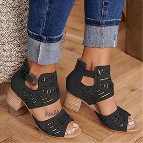 YHCS Sandalias Mediados de Talón de Verano para Mujer Cover