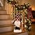 TERESA'S COLLECTIONS Outdoor Christmas Decorations,Christmas Gnome Decor Winter Garden Gnomes with Solar Lights, Waterproof Resin Ornaments, Xmas Gifts Outdoor/Indoor,8.8", Red&White