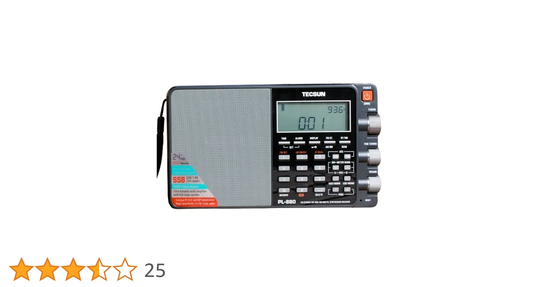 ★美品★TECSUN PL-880 フルセット 日本語説明書付き Amazon | TECSUN 日本正規代理店 PL-880 黒 BCL 短波ラジオ FM