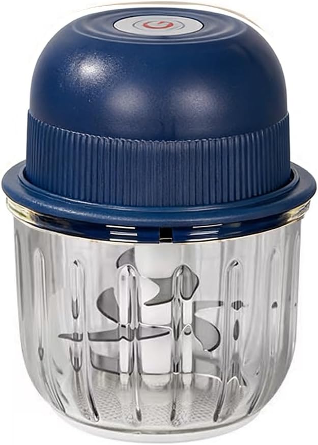 New Upgrade 350ML Glass Bowl Food Processor Small, Electric with Type C Charger Meat Grinder & Food Chopper Meat Grinder for Home Use, Mini Food Processor for Kitchen, Vegetable, Onion, Garlic, Salad