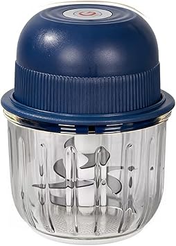 New Upgrade 350ML Glass Bowl Food Processor Small, Electric with Type C Charger Meat Grinder & Food Chopper Meat Grinder for Home Use, Mini Food Processor for Kitchen, Vegetable, Onion, Garlic, Salad