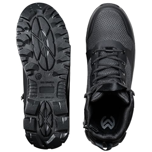 WIDEWAY Men's Waterproof Hiking Boots Non Slip Work boot for men lightweight Treeking Shoes Black Tactical Combat botas de trabajo para hombre by WIDEWAY - Image 7
