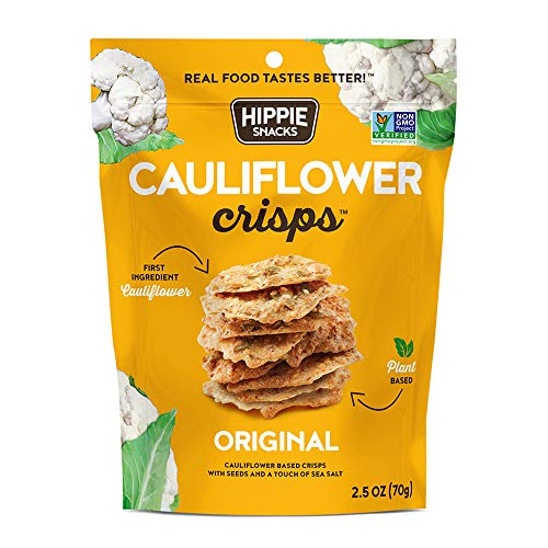 Hippie Snacks Cauliflower Crisps, Original, 2.5oz (Pack of 6)