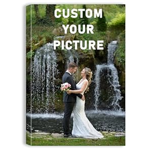 xzartdiy Ship Next Day, Custom Canvas Prints with Your Photos, Personalized Picture Print Customized Gifts for Family Pet Baby Mom Dad Man Women Couples Wedding Wall Art Decor, 8×12”