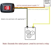 Vista 3 de Interruptor de botón de presión tipo pasta Gebildet con LED y terminal para coche, barco, camión, autocaravana, CC12V/10A, 24V/5A, interruptor Cable