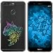 Produktbild PhoneNatic Case kompatibel mit Huawei Honor 8 Pro Silikon-Hülle Floral Katze M2-4