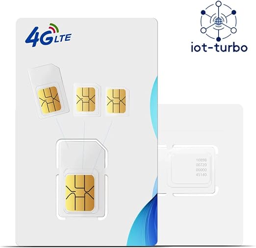 IoTTurbo DataOnly SIM Card 3in1 Kit, Nationwide 4G LTE