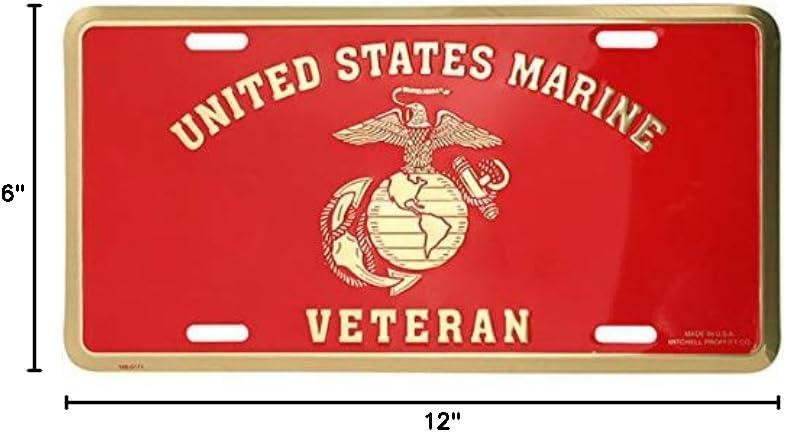 US Marine Corps Veteran License Plate
