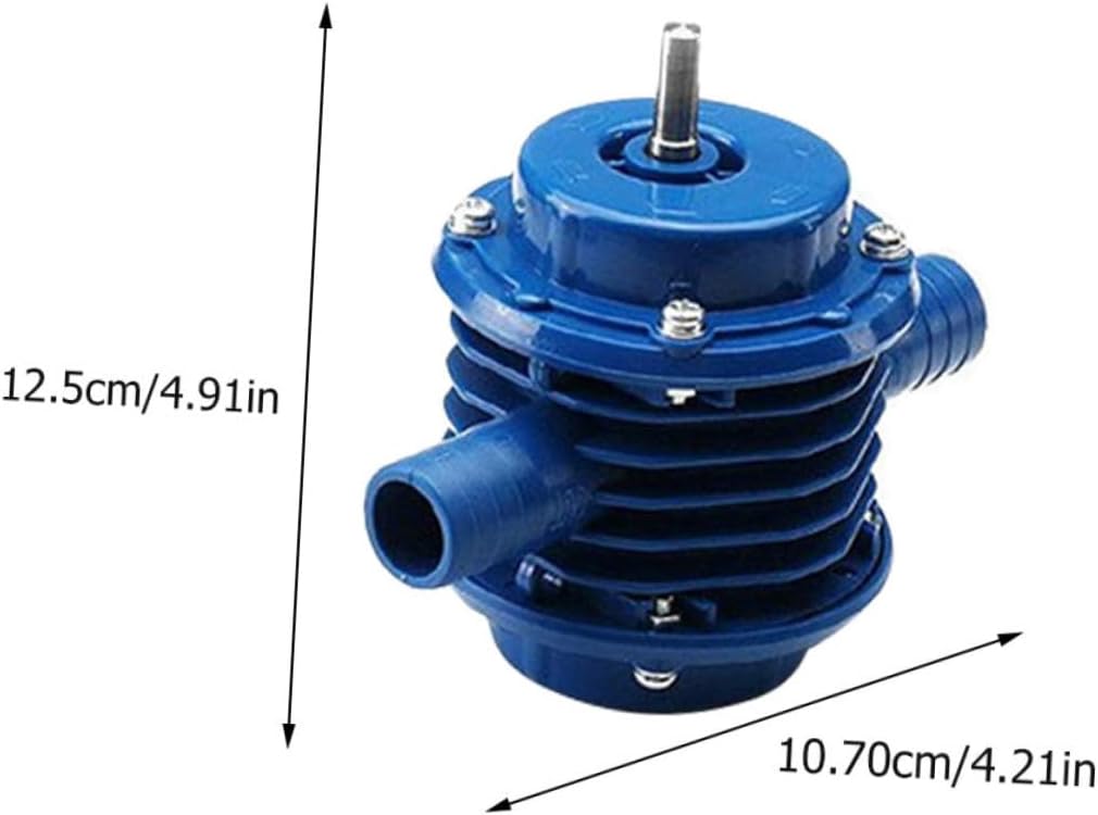 MAGICLULU Mini Self-priming Plastic Water Transfer Pump for Home Use, Portable Drill Powered Utility Pump for Pond and Aquarium Water Removal, Blue