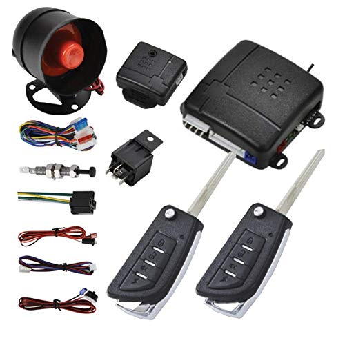 Image of MASO Car Central Lock Universal Auto Remote Central Kit Vehicle Door Lock with Shock Sensor + Control Box + 2 Replacement Remote Control for Any Car